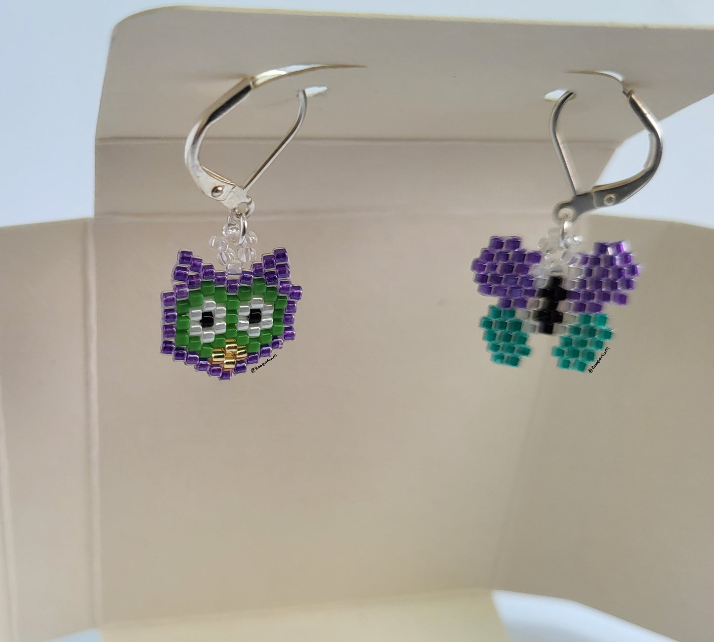 Purple and Turquoise Butterfly Stitch Marker