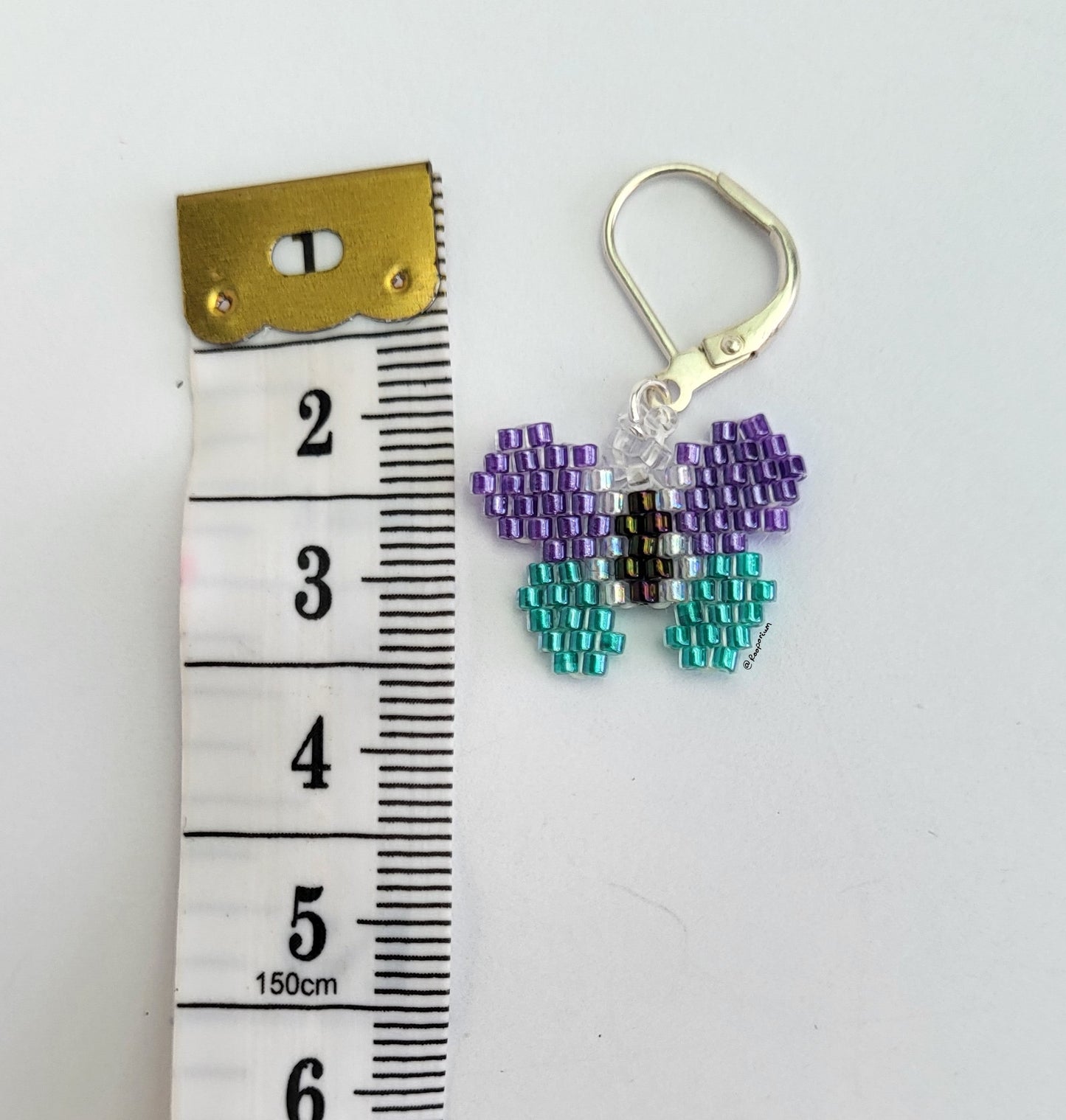 Purple and Turquoise Butterfly Stitch Marker