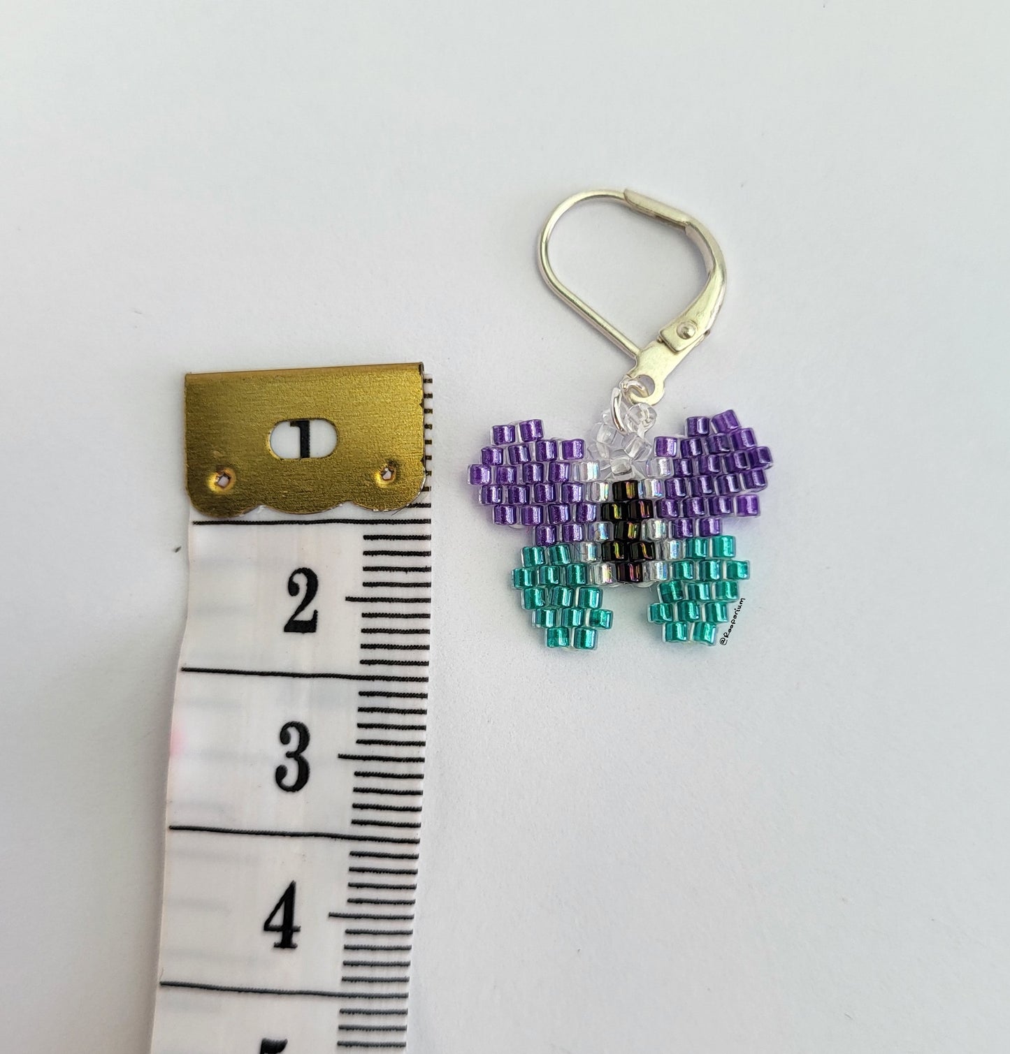 Purple and Turquoise Butterfly Stitch Marker