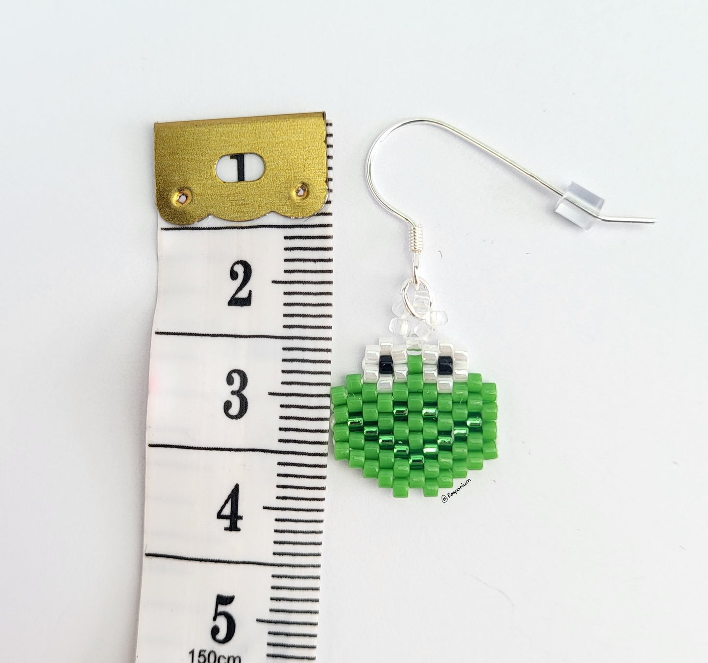 Green Frog Earrings