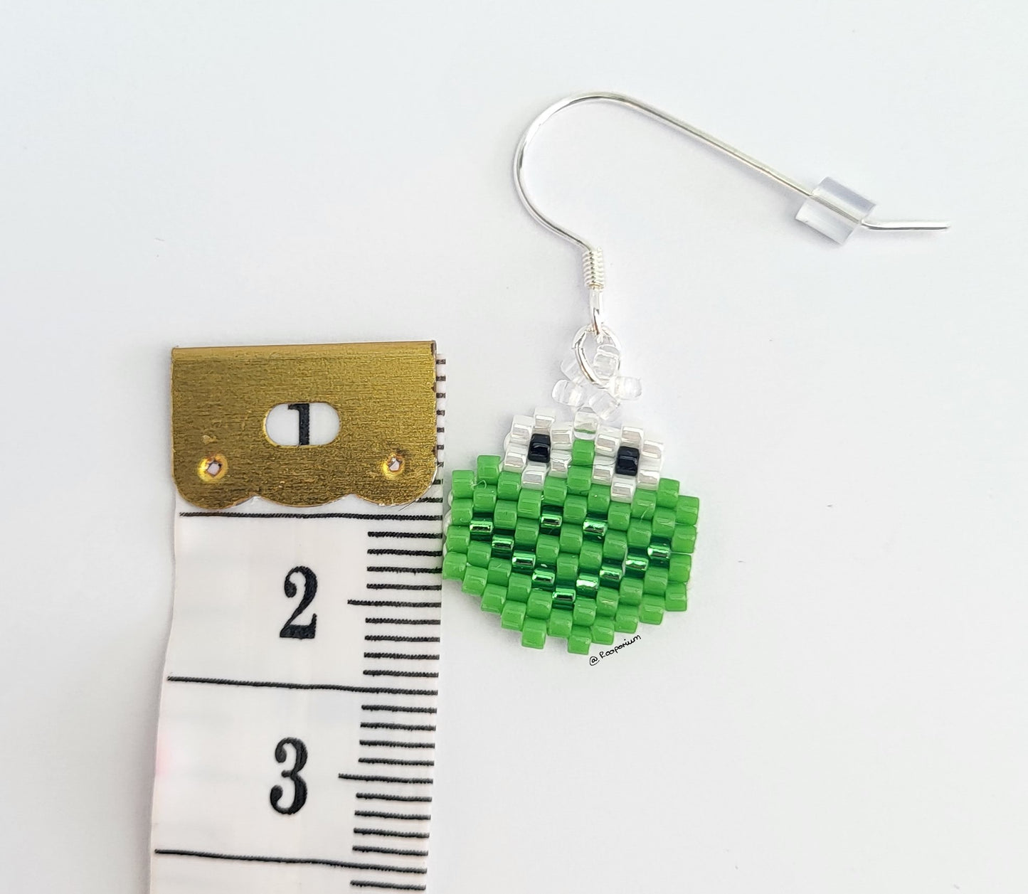 Green Frog Earrings