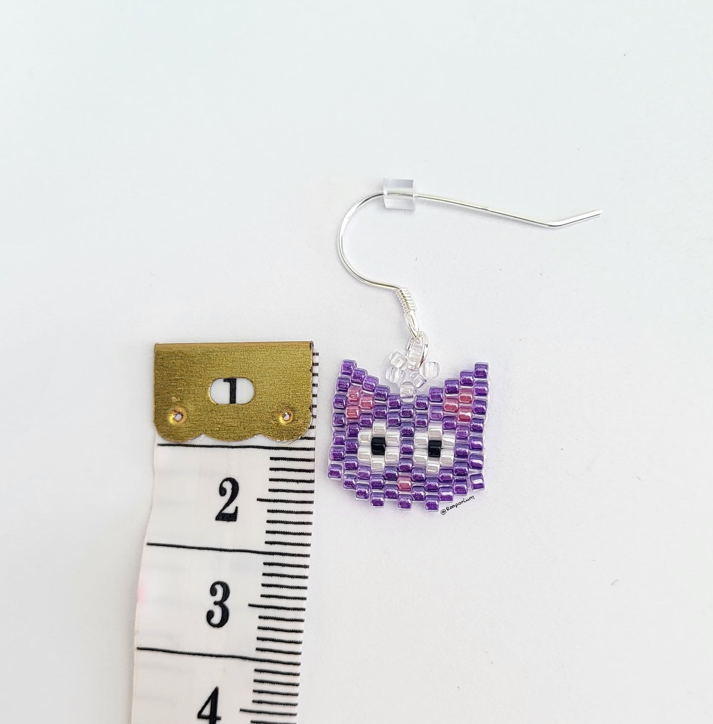 Purple Cat Earrings