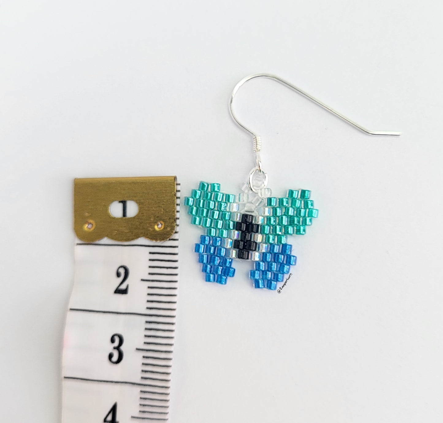 Turquoise And Blue Butterfly Earrings
