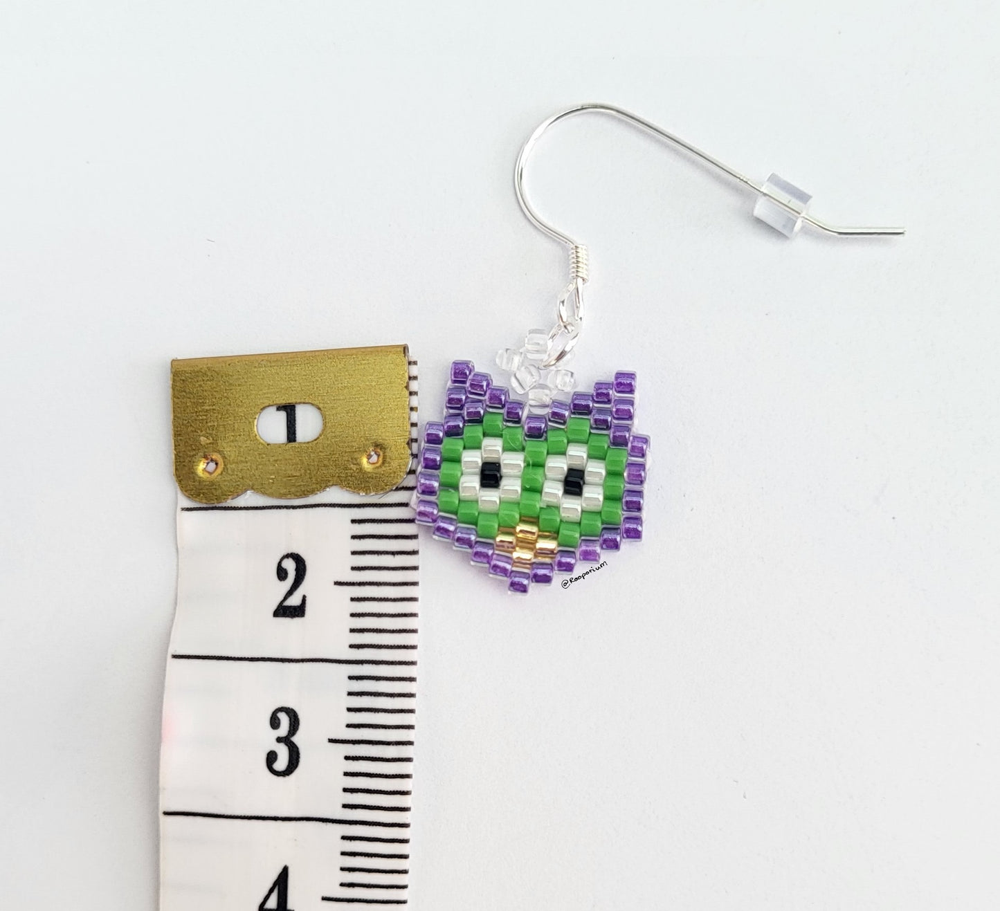 Purple Owl Earrings