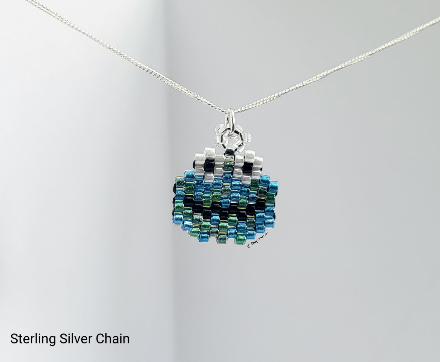 Mixed Blue Monster Necklace