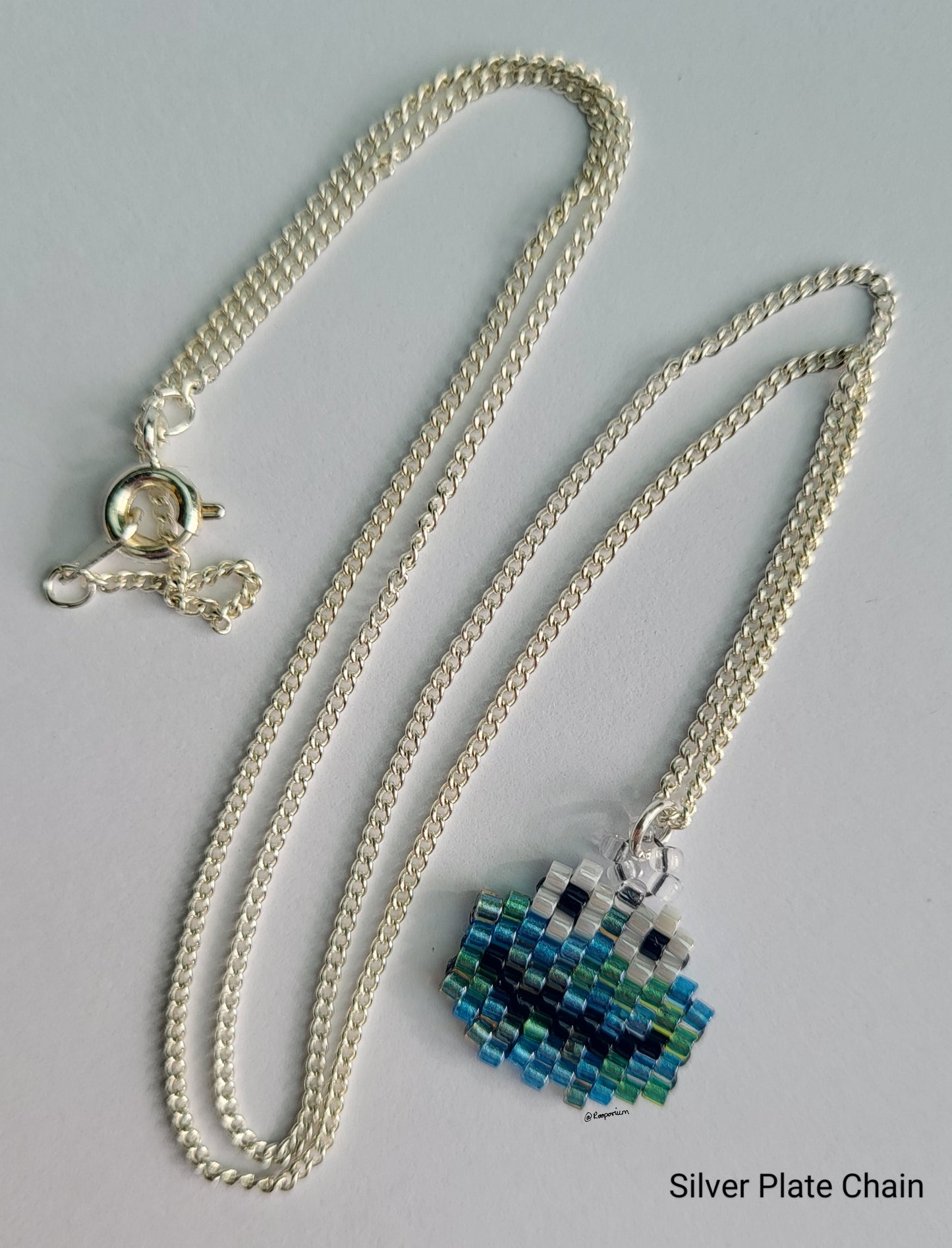 Mixed Blue Monster Necklace