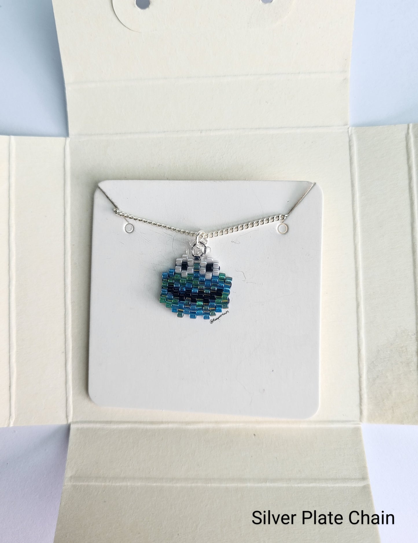 Mixed Blue Monster Necklace