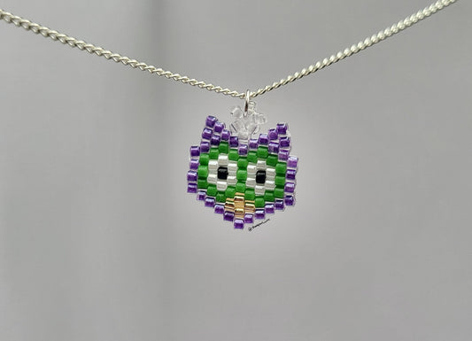 Purple Owl Necklace